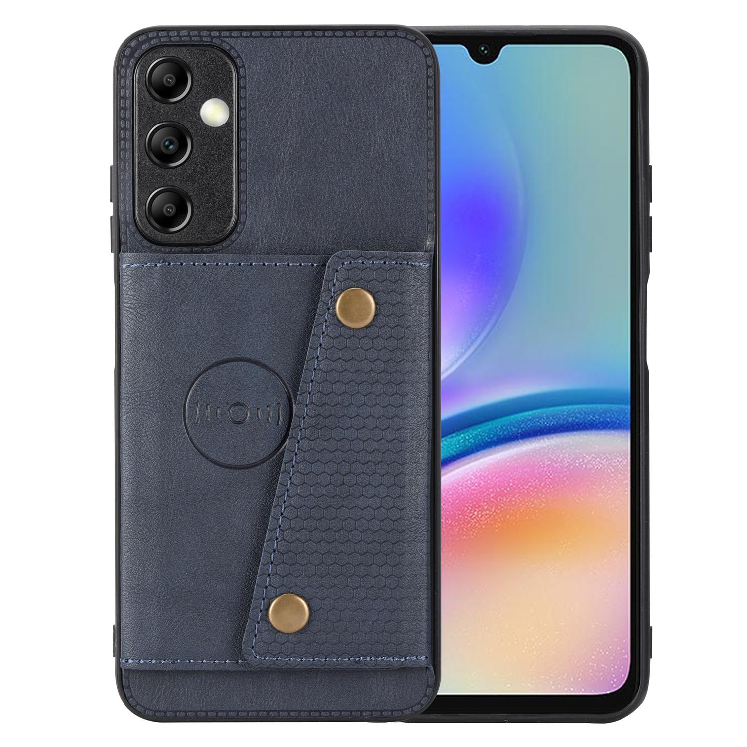 

For Samsung Galaxy A15 5G Case Anti-Drop Leather Coated TPU Card Holder Phone Shell E