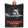 Pătură Rambo First Blood Afiș Film Pătură Flanelă Camping Pătură Moale Caldă Canapea Scaun Cearșaf Personalizat Cadou