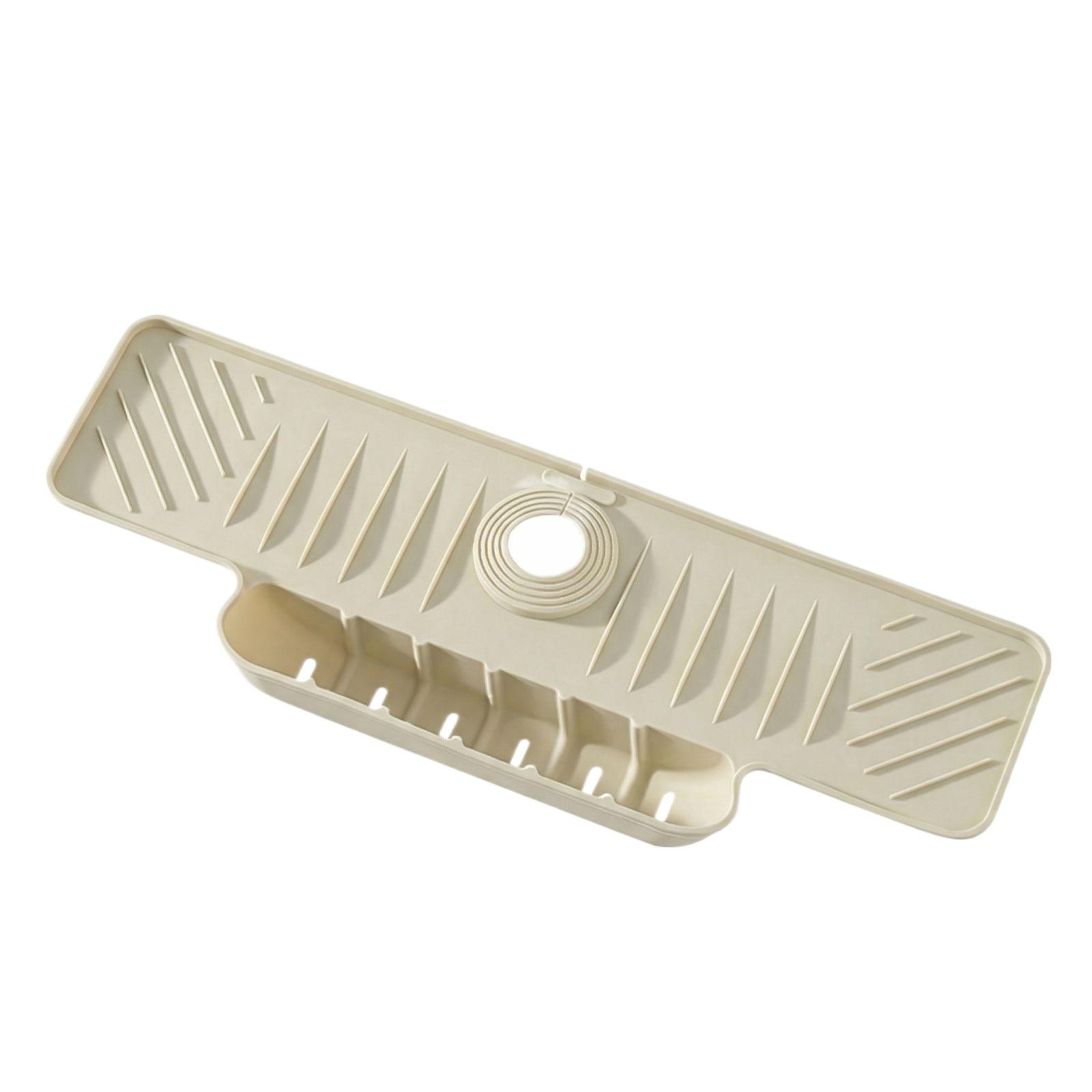 

Kitchen Faucet Pad Bathroom Sink Hand Basin Foldable Pad Silicone Absorbent Pad One Size білий