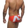 Stylish Men's Nylon Swim Briefs with Sexy Lace-up Print Design