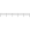 VidaXL Garden Fence with Spear-Shaped Top Steel 892.5 X 60 Cm Black 277597