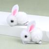 2Pcs Cute Bunny Hair Clips 3D Soft Hairball Plush Rabbit Hairpins For Baby Girls Children Headwear Ornaments Accessories Gifts