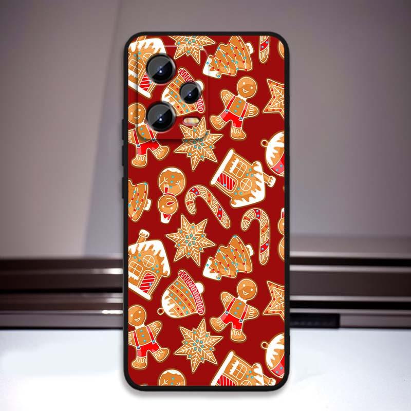 Christmas cartoon pattern For Xiaomi Redmi Note 15 14 13 12 12S 11E 11 11S Pro Plus 4G 5G Black Soft TPU Phone Case