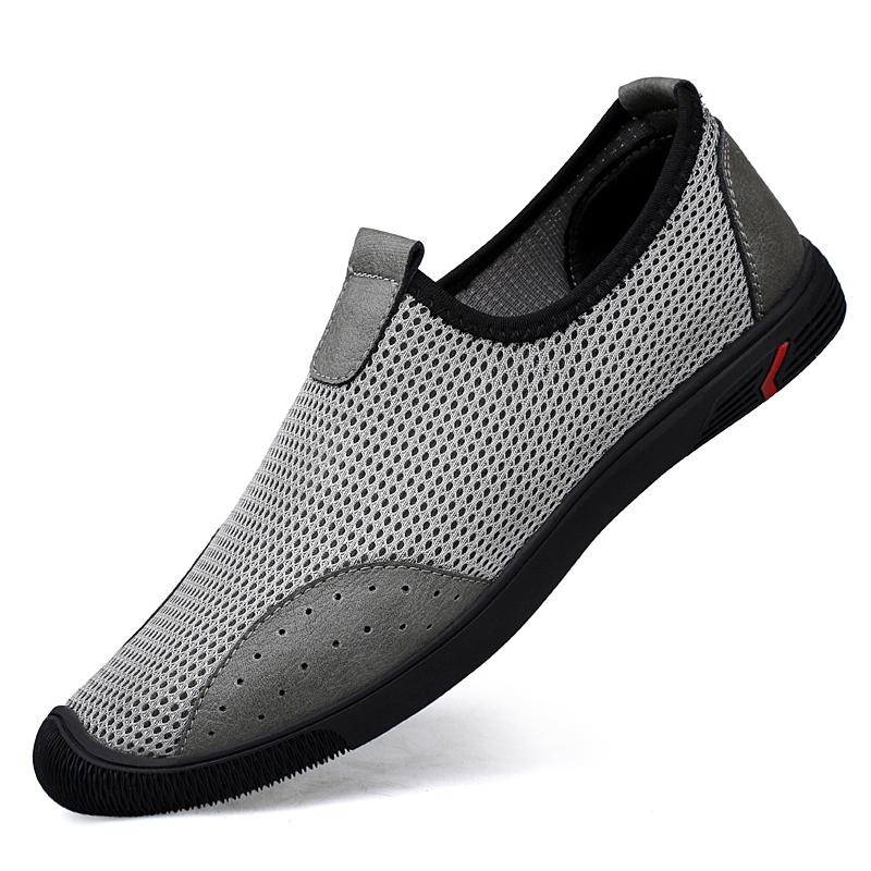 

Мода Весна Осень Мужские Кроссовки Универсальные Дышащие Мужские Туфли Без Застежек Выдалбливают Мужские Лоферы 2024 Мужские Удобные Туфли Для Вождения 44 серый