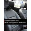 2pcs/Set Rhinestone Decorated Car Headrest Rings, Universal Seat Connector Decorative Rings