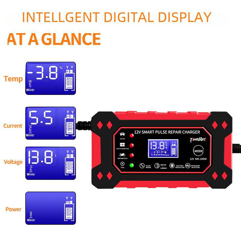 Intelligentes Pulsreparatur-Autobatterieladegerät 12V6A für Blei-Säure-Batterien von Motorrädern