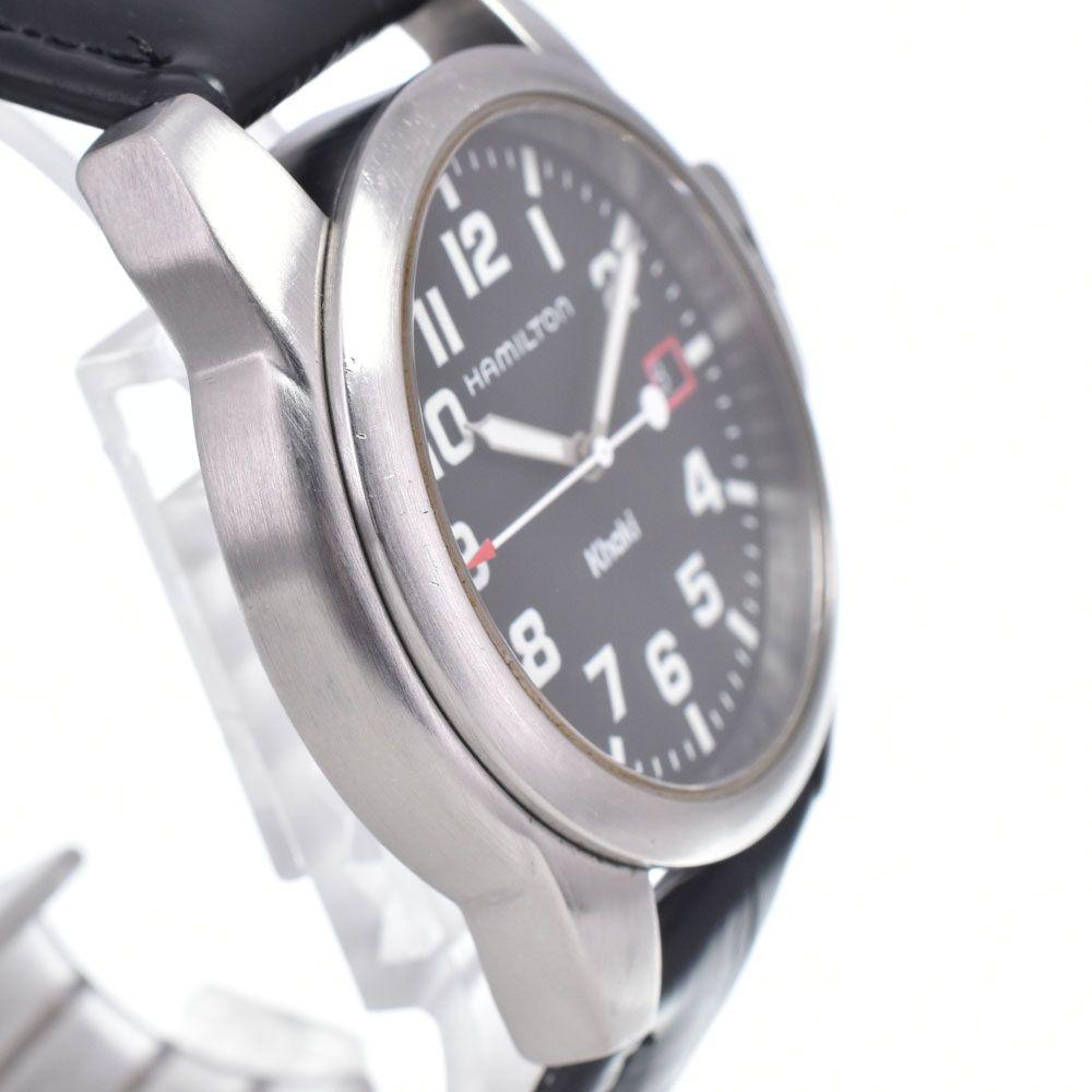Used Hamilton HAMILTON 6309 Khaki Date Black Quartz Men's Watch Q#149072
