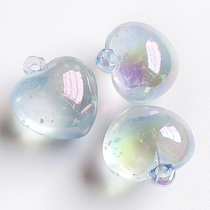 Iridescent Loose Powder Luminous Pendant Jewelry Accessories for DIY Peaches and Hearts