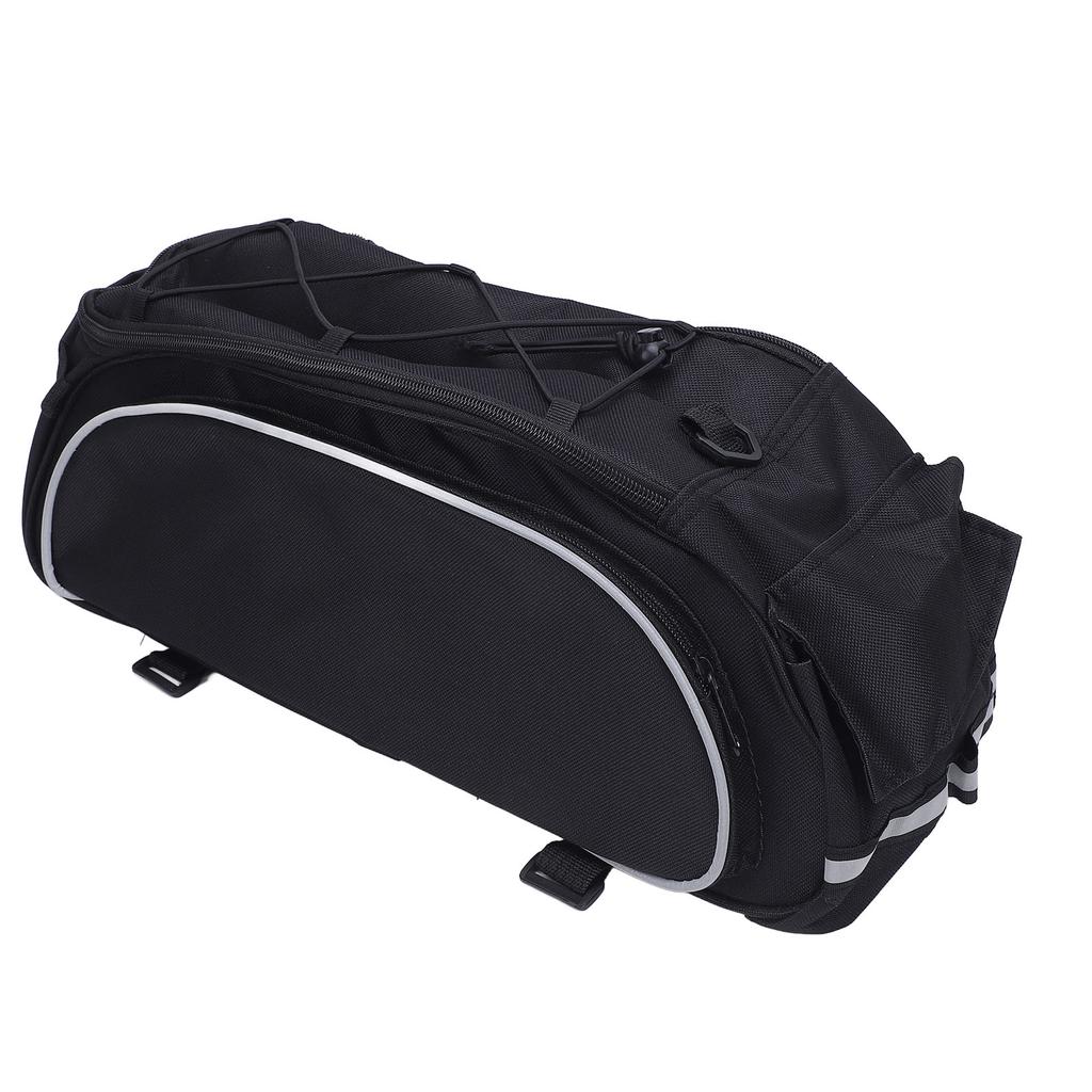 Cycle Rack Bag with Shoulder Strap 600D Polyester Water Resistant U Shaped 2 Way Zipper Reflective