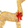 Christmas Lighted Reindeers Family with Red Bow Props Decor Holiday Luminous
