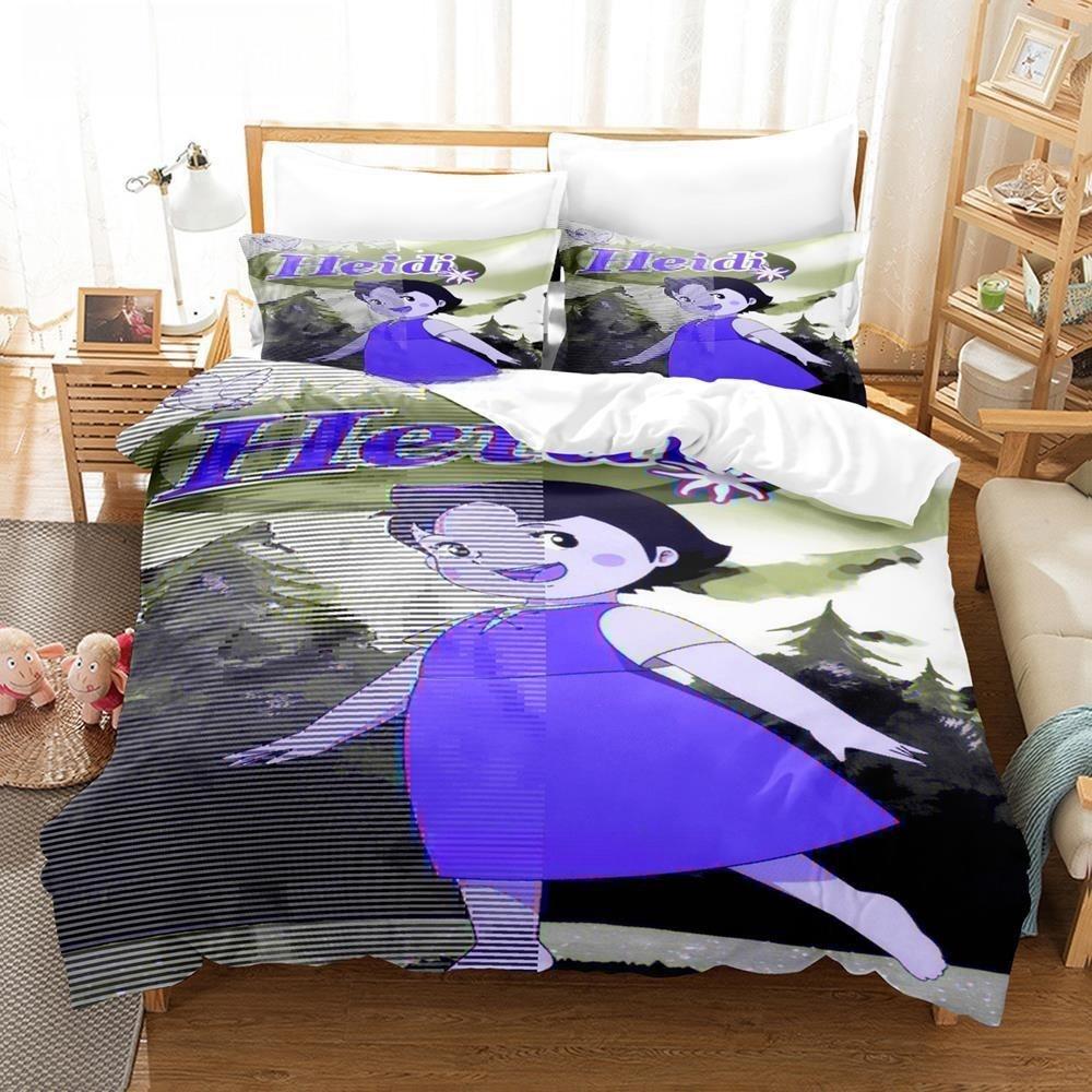 3D Print Anime Heidi, Girl of the Alps Bedding Set Single Twin Full Queen King Size Bed Set Adult Kid Bedroom Duvet cover Sets