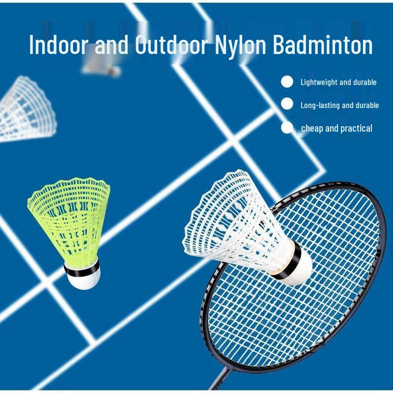 Durable Outdoor Plastic Nylon Badminton Shuttlecocks