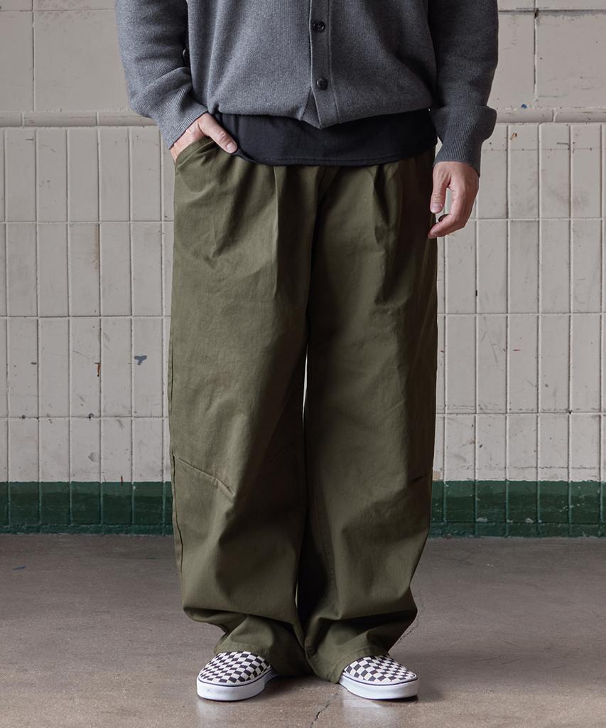 RUGGED HOUSE Dainey Elastic Cotton Pants Deep Khaki