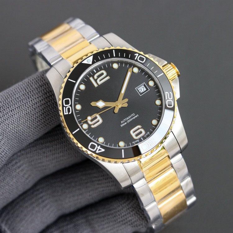 Langjia ZF Conquest Diver Herren Vollautomatische Keramik Leuchtende Wasserdichte Uhr