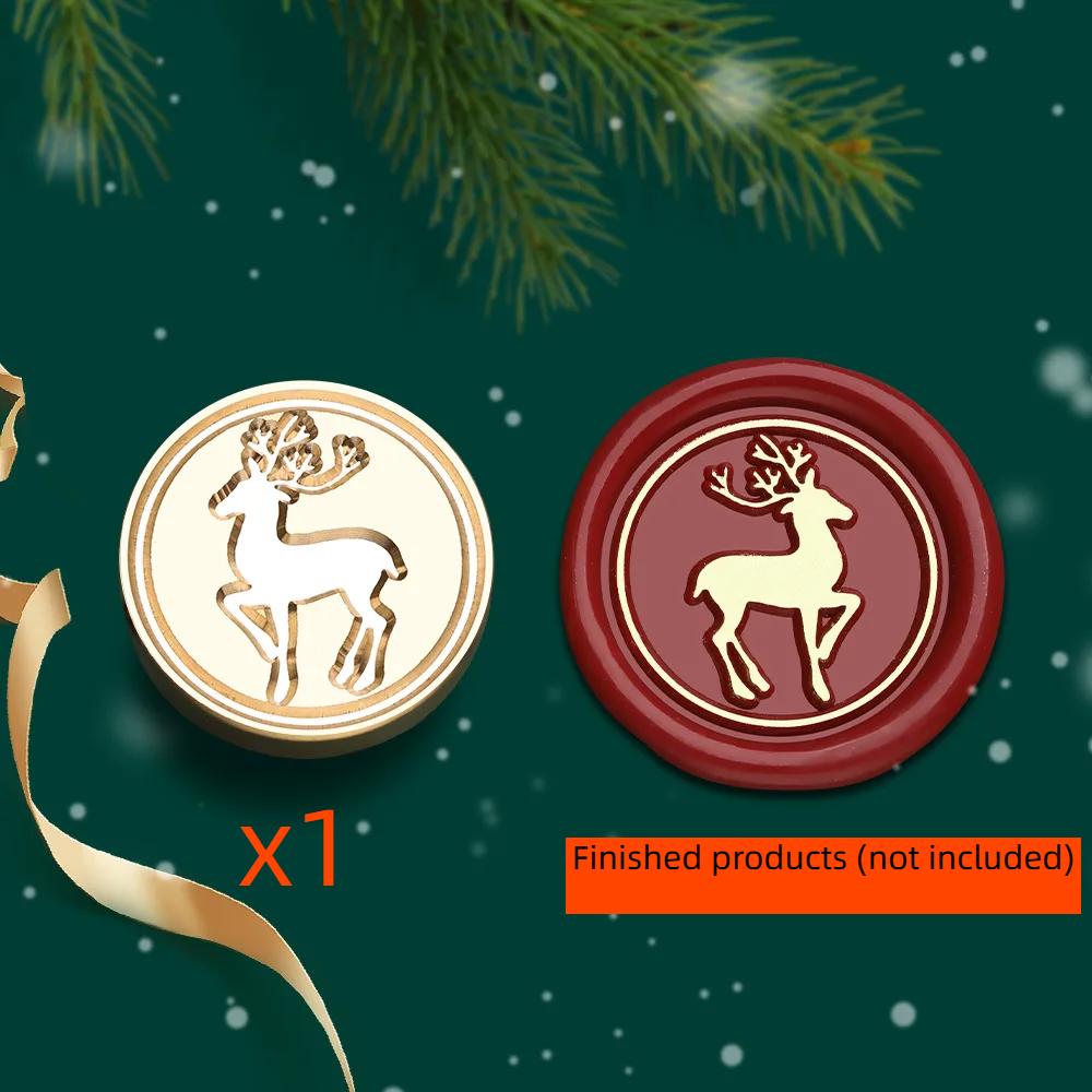 2.5cm Christmas Series Wax Seal Stamps Vintage Merry Christmas Tree Snowflake Head DIY Festival Gift Wrapping Cards Scrapbooking