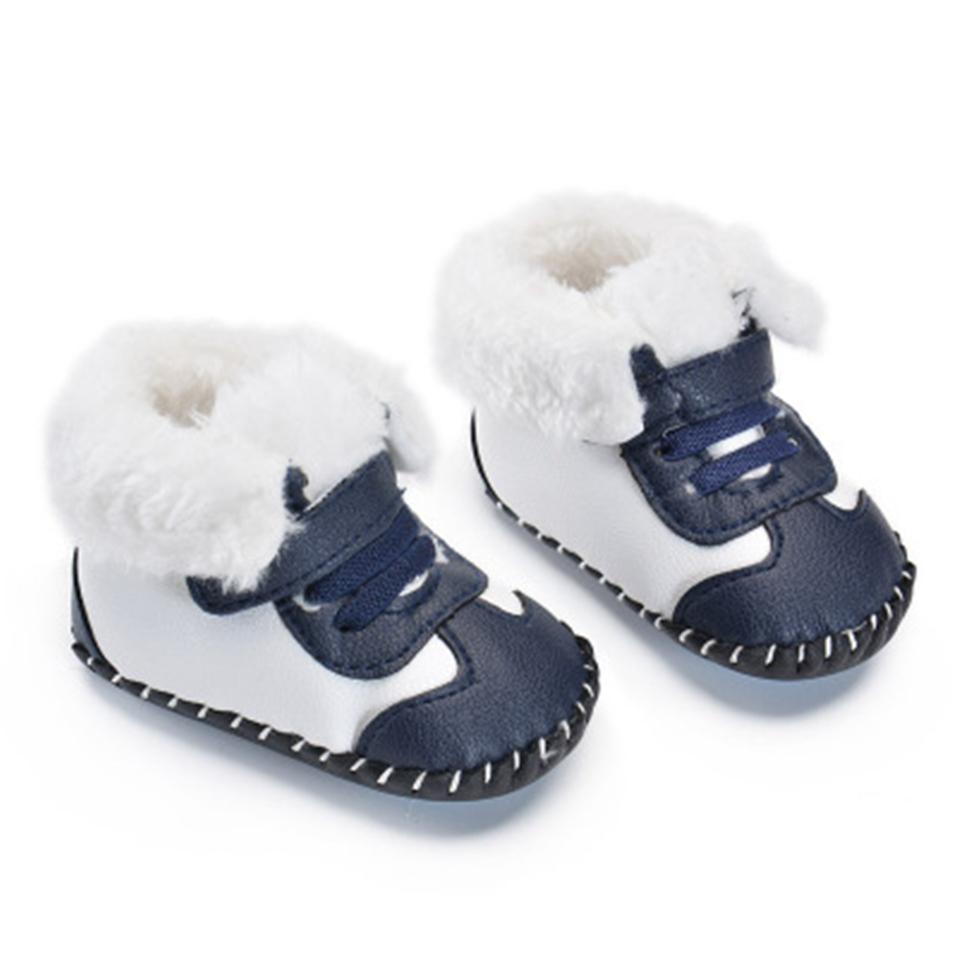 

Новое поступление, зимние сапоги для новорожденных девочек и мальчиков, зимние кожаные ботинки, детская обувь с мягкой подошвой, детские теплые сапоги из искусственной кожи с мехом 13cm чёрный