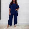 2024 Summer Women's Solid Color Casual Loose Set