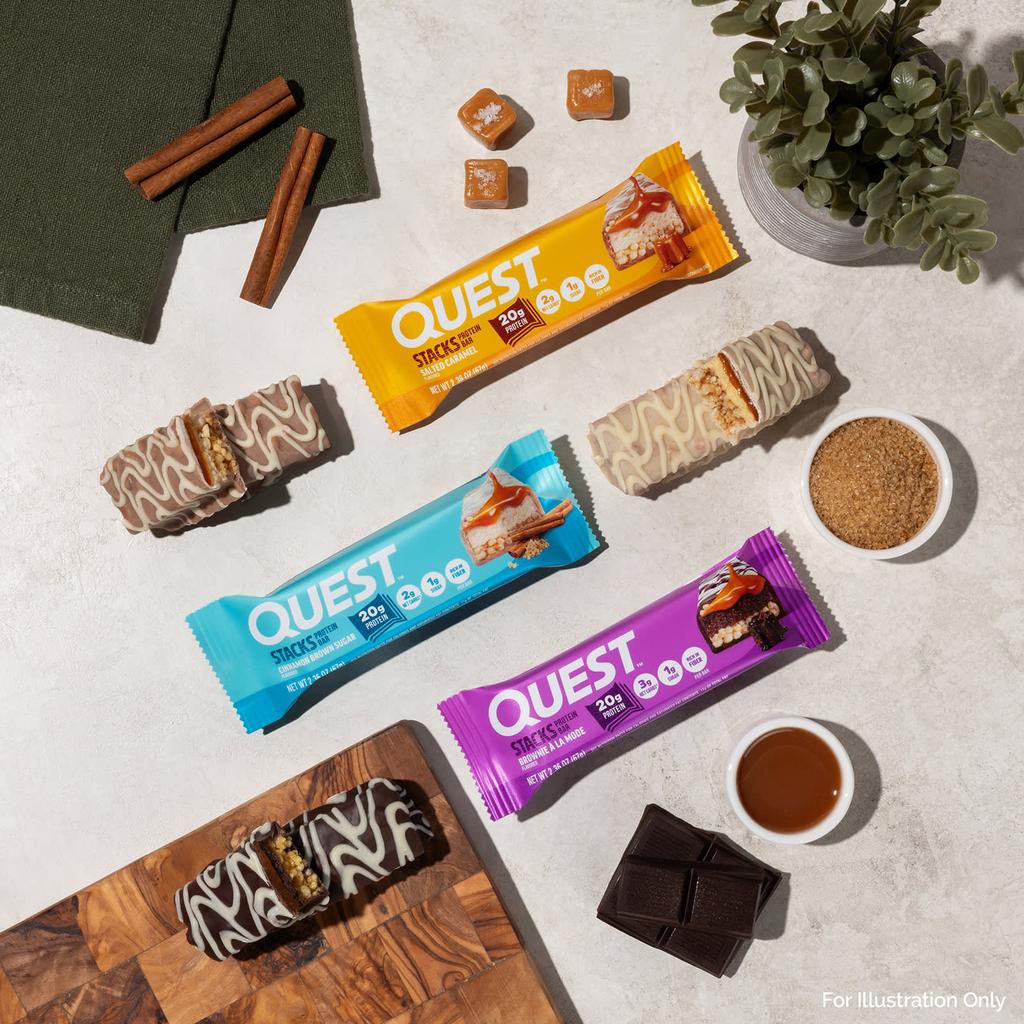 Quest Nutrition Stags, Protein Bars, Salted Caramel, 12 Bars, 67g Each (2.36oz)