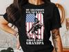 Proud Army Grandpa T-Shirt: Military Grandson Gift, US Flag Tee