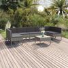 VidaXL Garden Furniture Set 8 Pcs with Cushions Wicker Resin Grey