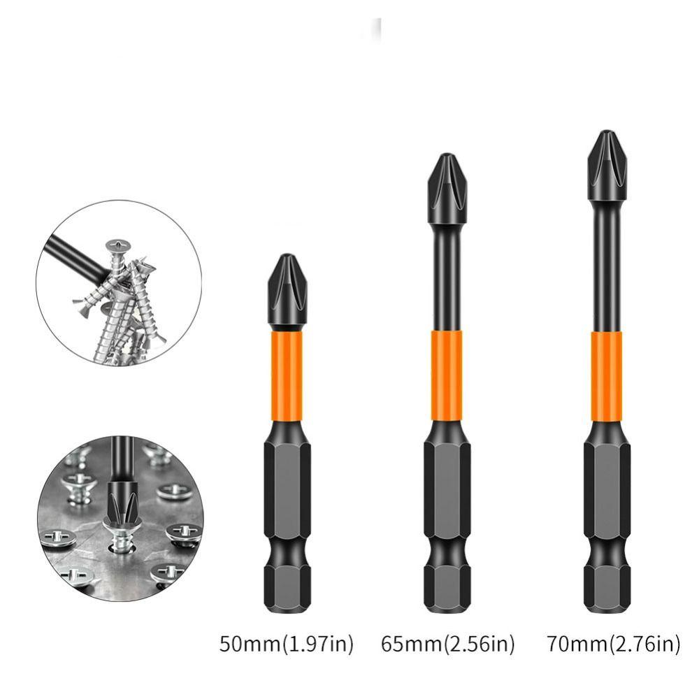 6pcs/10pcs Non-slip PH2 Magnetic Batch Head Drill Bit Screw Driver Hand  Power Hand Tools