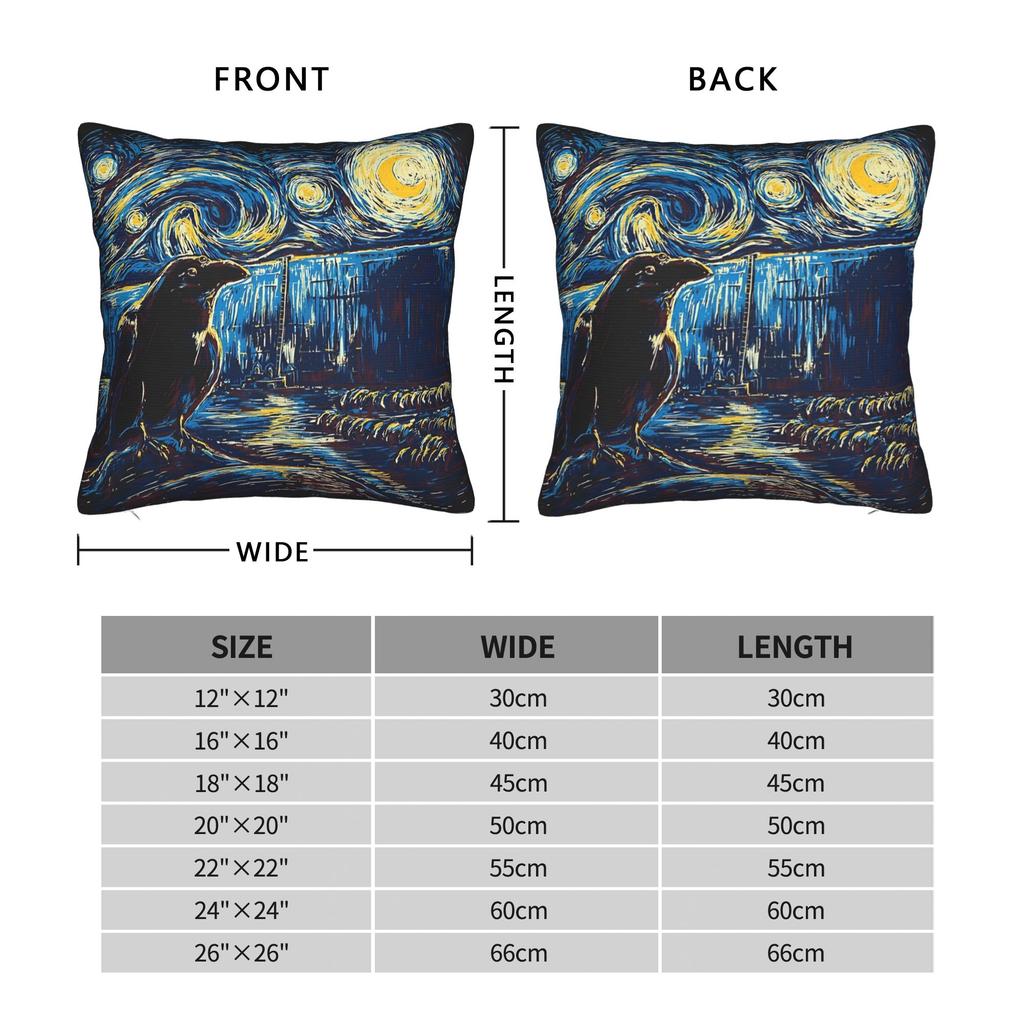 Starry Night's Watch Square Pillow Case Cushion Cover Customized Polyester Decorative Pillowcase for Home 45x45cm
