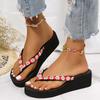 Fashion Women Summer New Fashion Bohemian Slippers Flip Flop Platform Wedge Sandals Beach Simple Leisure Women Shoes Home Slides Women