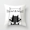 Abstract Black Cat Pattern Pillowcase Office Living Room Home Pillowcase Car Ornaments