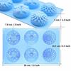 Molde de Silicone em Forma de Flor para Sabonete Artesanal DIY, Vela, Bolo, Suprimentos, 6 Cavidades, Artesanato, Molde para Sabonete Artesanal, Cor Aleatória