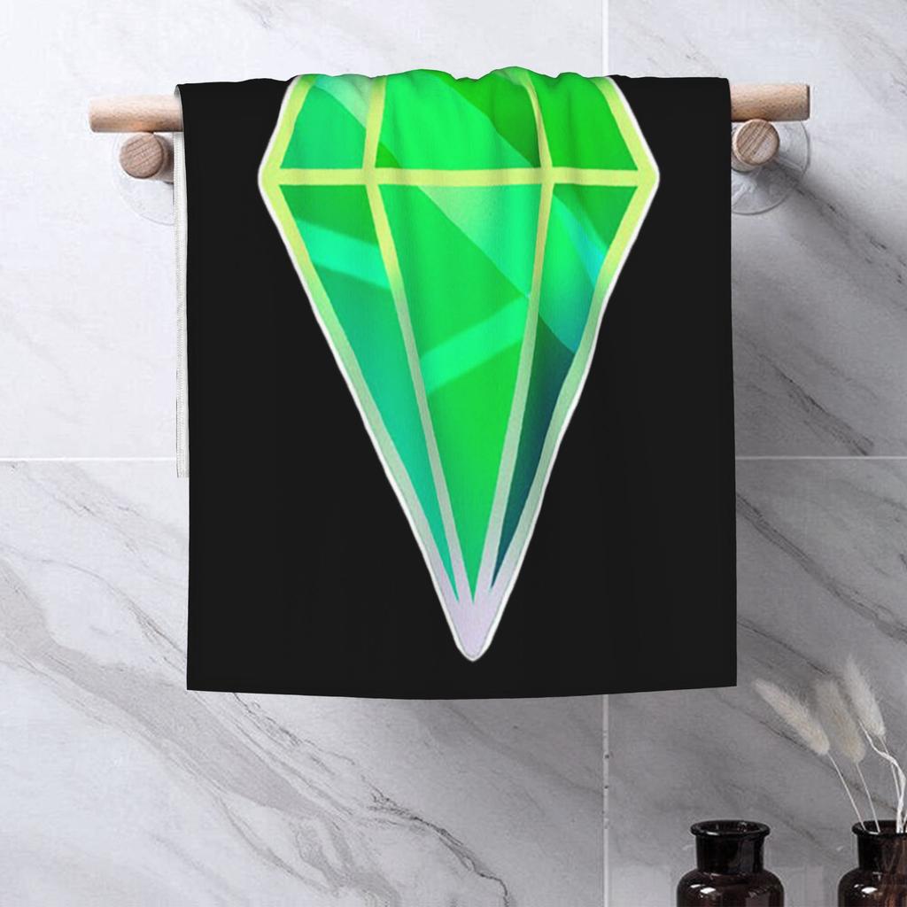 Green plumbob sims 4 Soft Face Towel Quick Dry Pool Bath Cotton Towels Absorbent