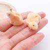 Flocked Resin Rabbit Pendant - Handmade 3D Small Animal Ornament for DIY or Phone Accessory