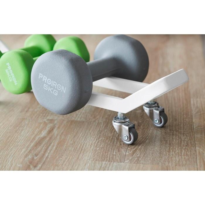 Yamazaki Dumbbell Rack with Casters White W45.4xD11.5xH11.5cm Tower 20kg Capacity