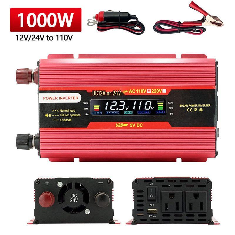 4000W Digital Car Power Inverter 12V/24V to 110V/220V