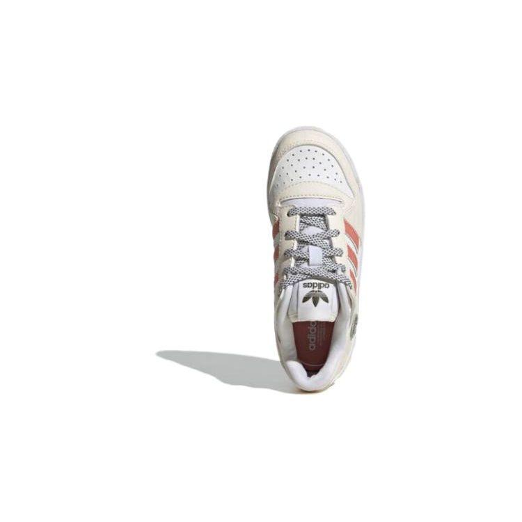 Adidas Originals Forum Breathable Low-Top Kids Running Shoes Kids Sneakers White Pink IG0284