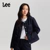Women's 2026 Spring Collarless Light Wash Short Denim Jacket