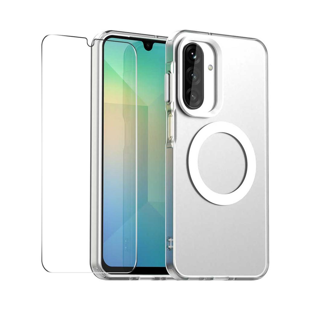 For Samsung Galaxy A17 4G/Galaxy A26 5G/Galaxy A17 5G Magnetic Case with 9H Tempered Glass ENKAY HAT PRINCE PC TPU Phone Cover