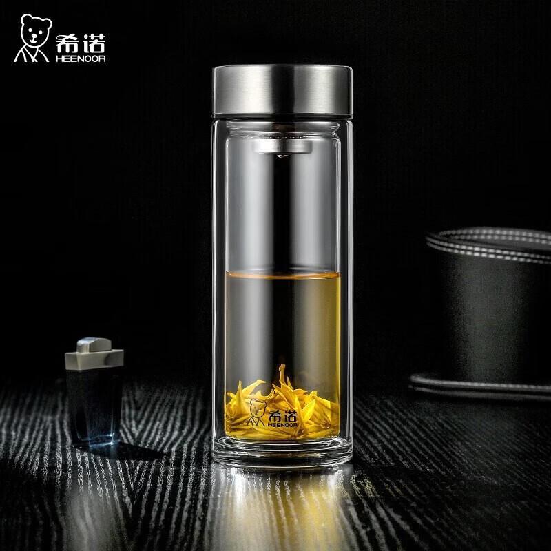 Xino XN-6596 Double-Layer Insulated Glass Bottle