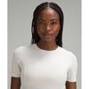 Lululemon Twist Back Ribbed Short Sleeve Shirt Bone