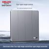 DELIXI 16A Wall Switch Socket for Air Conditioner & Computer, Household Panel, 86 Type, Starry Sky Gray.