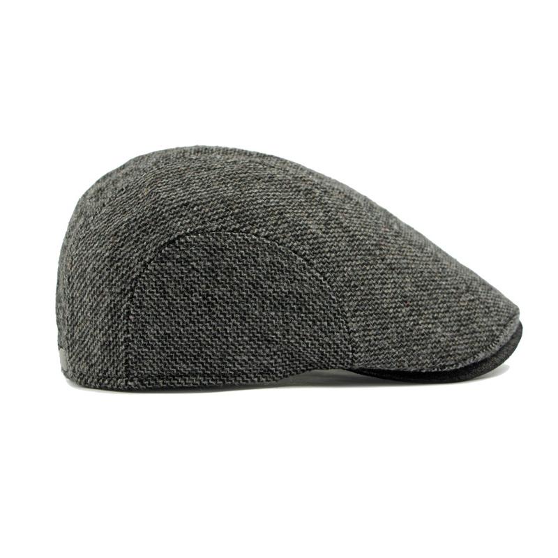 Contrast Color Wool Cotton Cap Autumn Winter Beret Retro Progressive Cap Thick Men's Peaked Cap