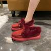 Winter Cotton Boots with Bow Detail Warm Flat Boots In Plus Sizes Versatile Women's Boots with Fur Lining