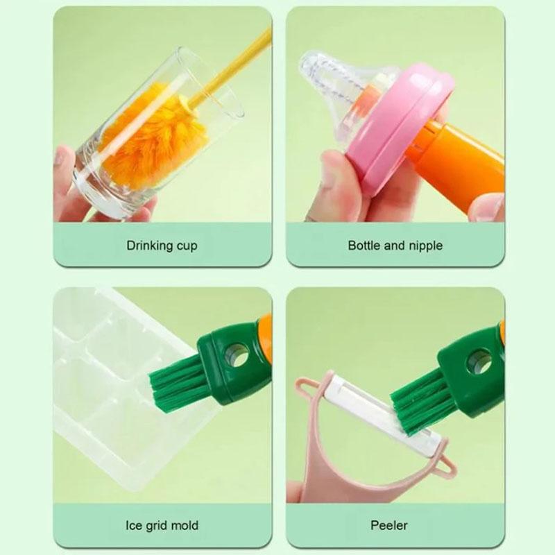 4 In 1 Cup Brush Long Handle Water Bottle Cleaner Brush Kitchen Clean Cups