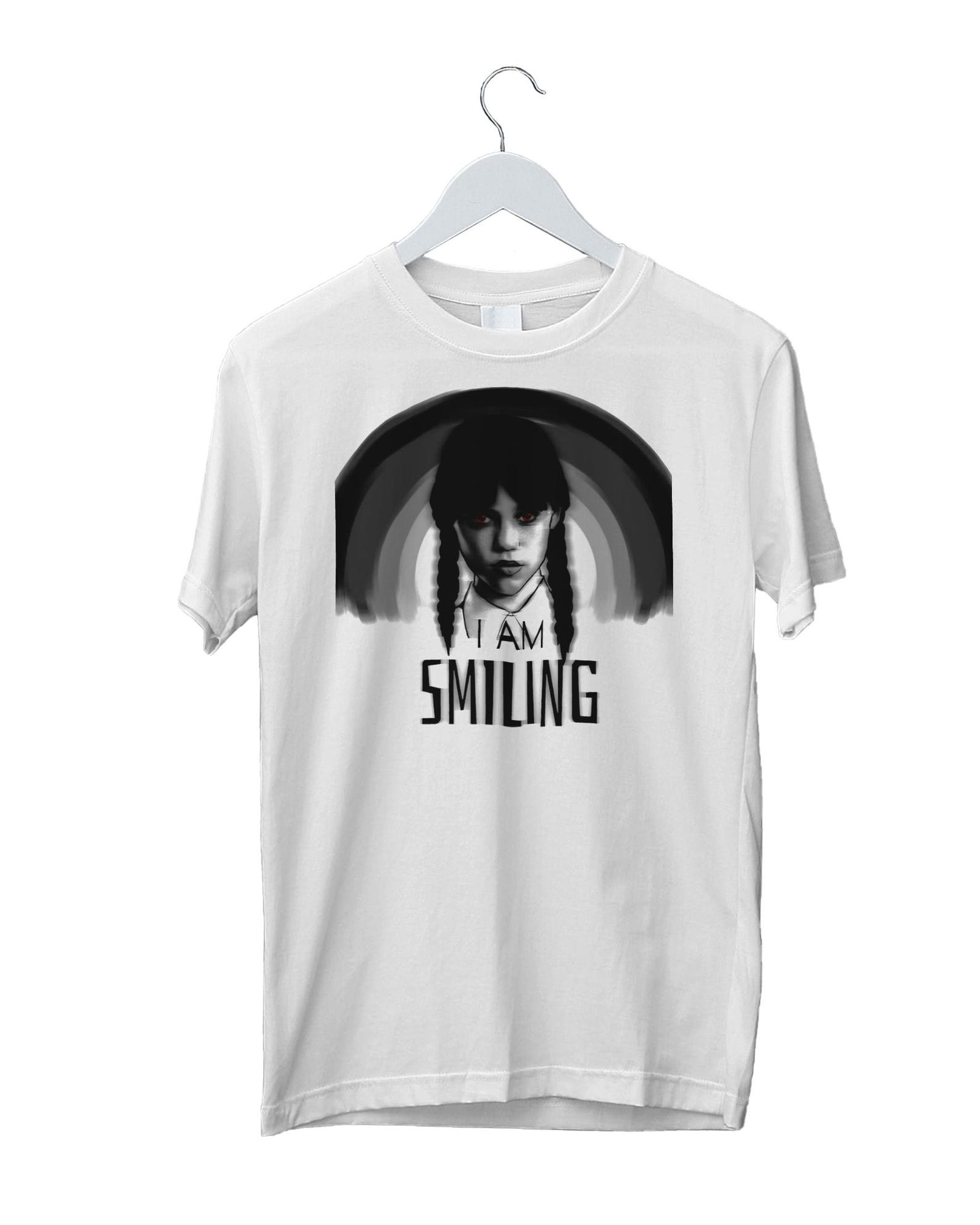 I am Smiling, moody tshirt, gothic, dark, morbid sarcastic, trending top.my little storm cloud, little viper S