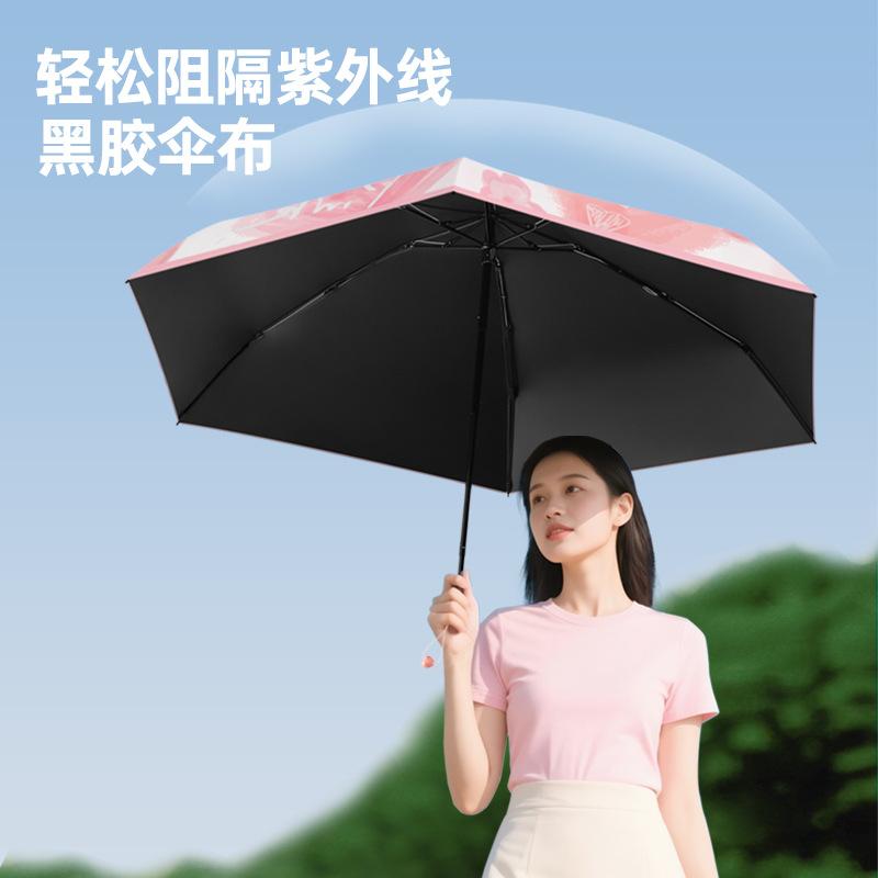 50% Rabatt Vinyl Sonnenschutz Sonnenschirm Anti-UV Kleiner Vitalitätsschirm Liebhabergriff