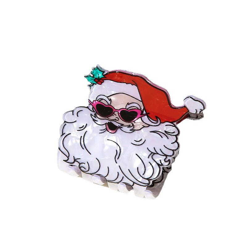 Cartoon Christmas Shark Claw Hair Clip - Cute and Versatile Holiday Accessory