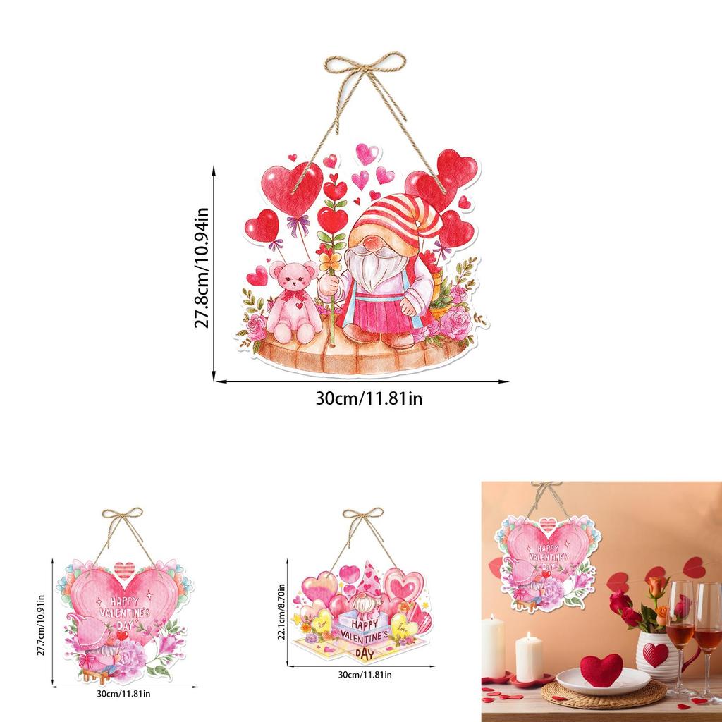 Valentinstag Rosa Türdeko Für Partyumgebung Mit Papier Material Hängende Accessoires