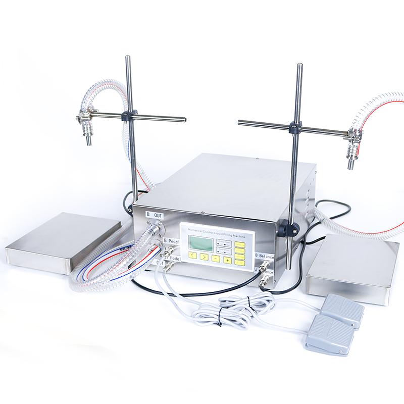 ZONESUN Double Nozzles Lubricating Edible Essential Oil Weighing Filling Machine ZS-GP632 Semi Auotomatic Gear Pump Oil Filler 110 volts