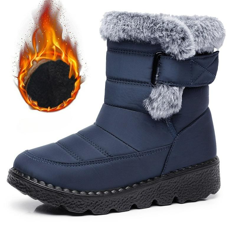 Large Size Winter Snow Boots for Men and Women with The Same Style Plus Velvet Thick Cotton Boots To Increase Thick-soled Cotton Shoes