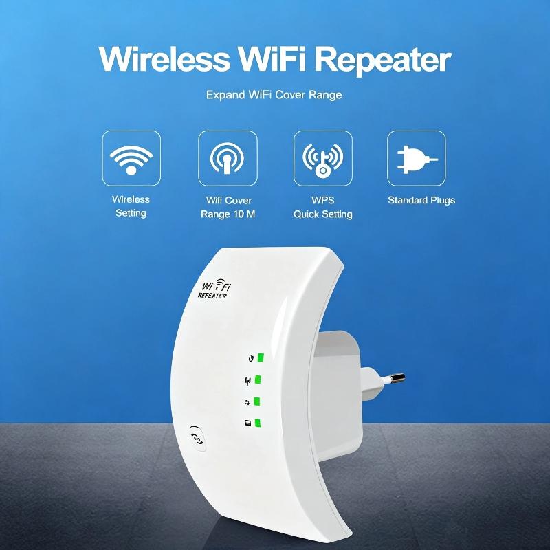 300Mbps WiFi Repeater 2.4G Unterstützt 10+ Geräte Signalverstärker Einfache Einrichtung Extender für Homeoffice