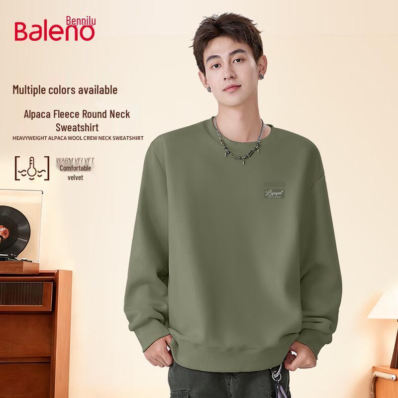 

Baleno Men s Winter Fleece Lined Crew Neck Sweatshirt 4XL